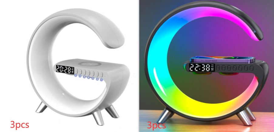 Intelligent G Shape Lamp: App-Controlled Bluetooth Speaker & Charger