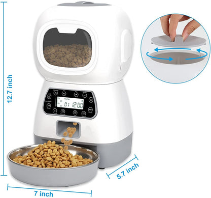 APP-Controlled Pet Feeder - Stainless Steel Bowl