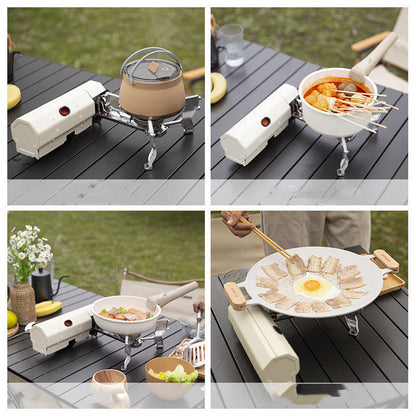 Compact Camping Grill: Portable Gas Burner for Outdoor Cooking