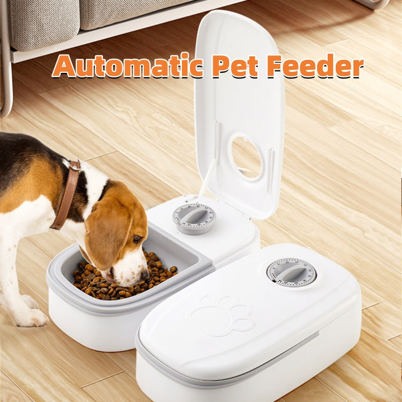 Stainless Steel Automatic Pet Feeder - Perfect for Busy Pet Owners!